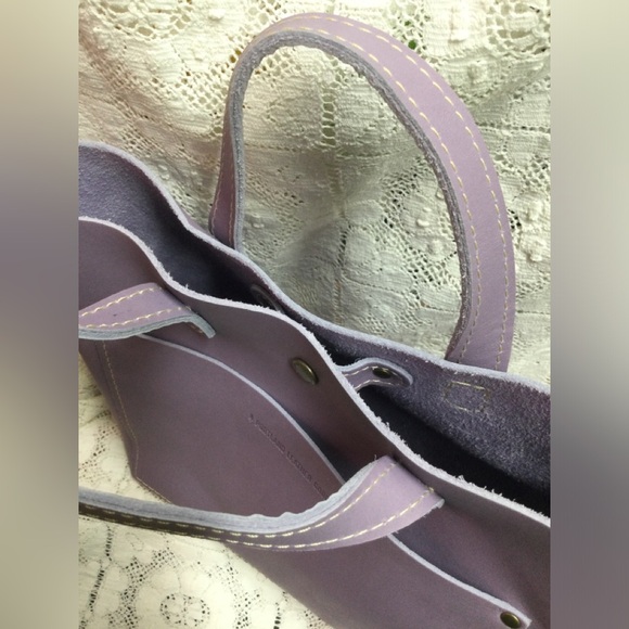 Mini Portland Leather Goods tote bag. Lavender - Picture 7 of 9